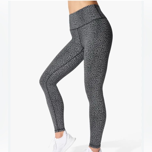 Sweaty Betty Flatter Me Workout Jacquard Leggings Animal Print Black Grey XXS - Picture 1 of 12